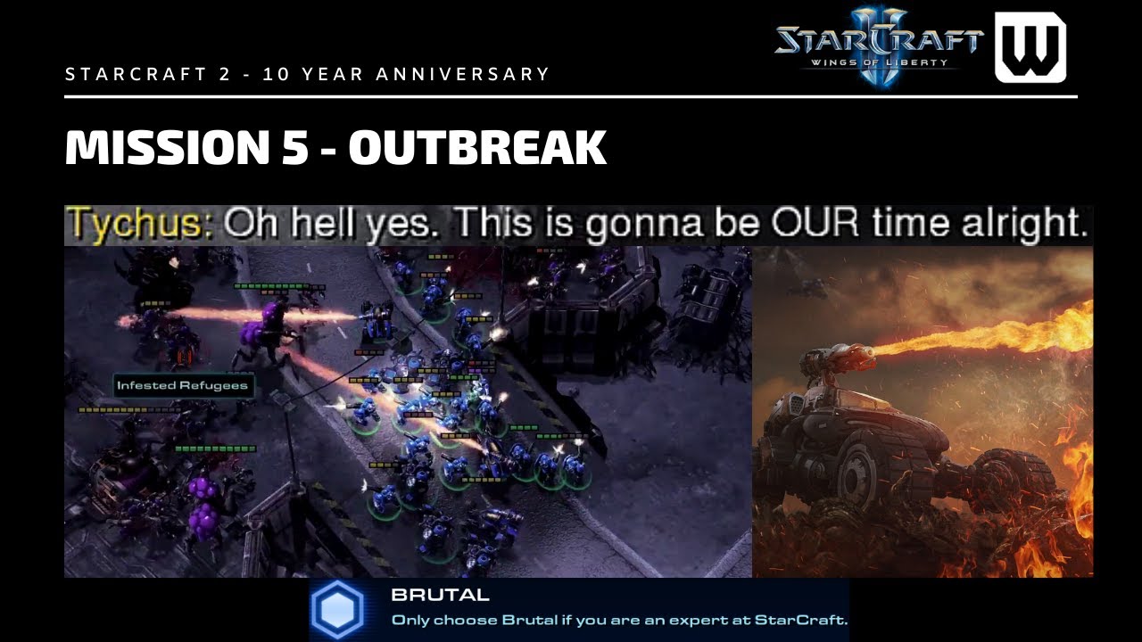 Starcraft 2: 10 Year Achievement Hunt! Brutal WoL Mission 5: Outbreak