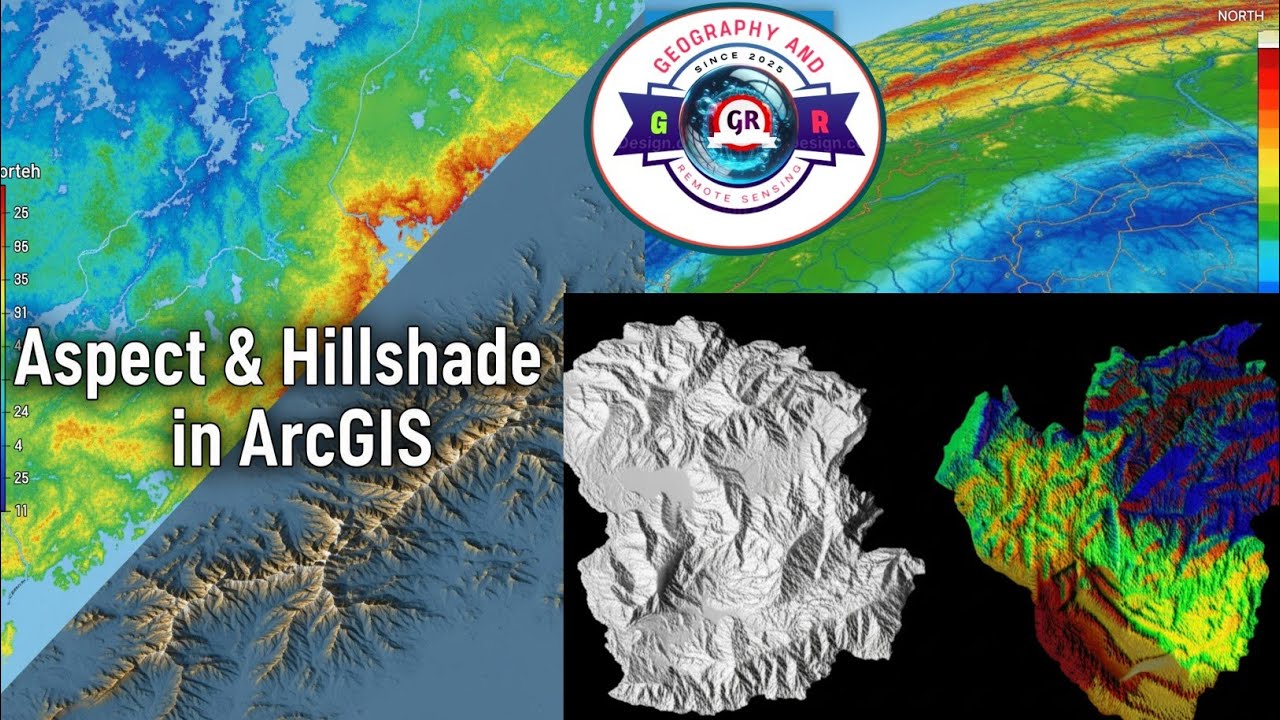 Aspect and hillshade map using ArcGIS |Terrain analysis🏔|