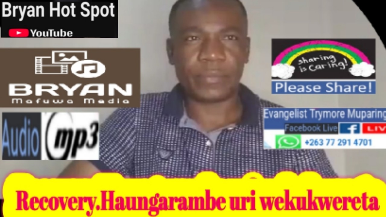 Gore rino haungarambe uri wekukwereta.Borrowing must stop.RECOVERY - Evangelist Trymore Muparinga