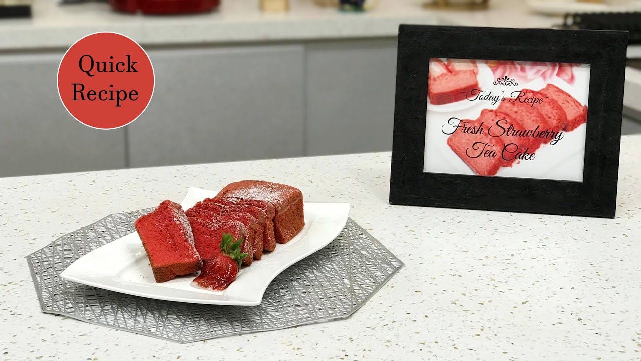 Moist Strawberry Tea Cake -Easy to Make Fresh Strawberry Loaf Cake By Milkyz Food