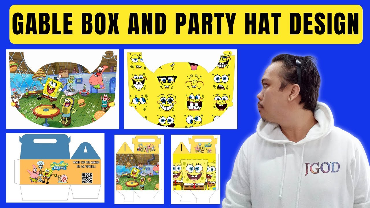 GABLE BOX BIG SMALL AND PARTY HAT | CANVA TEMPLATE EDITABLE | TAGALOG TUTORIAL 2024