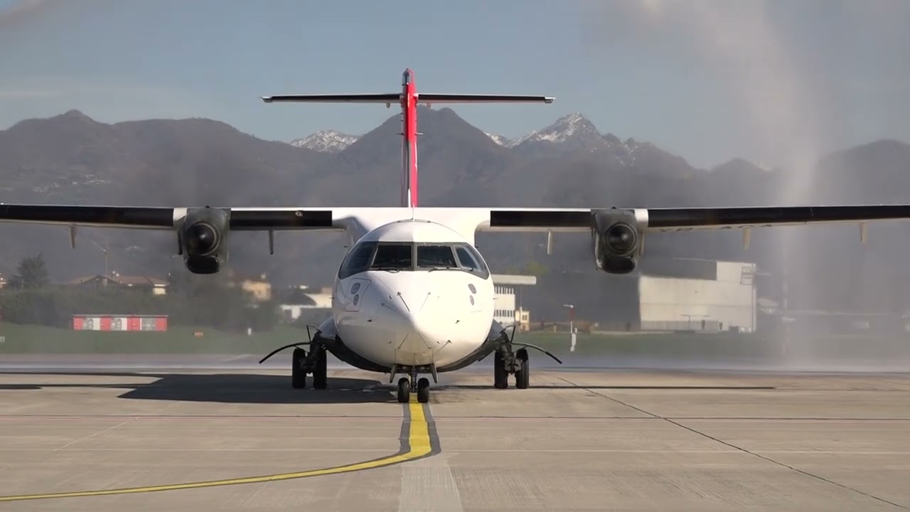 Arrivo volo inaugurale Perugia Bergamo