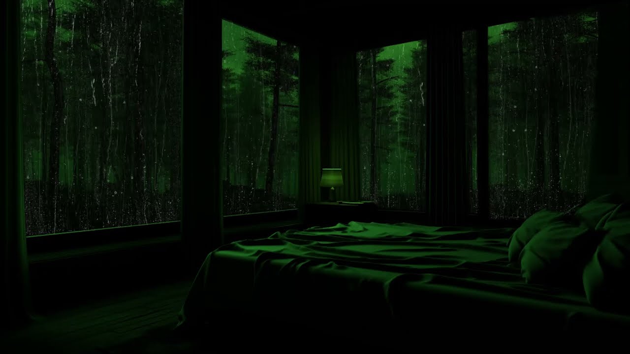 Peaceful Forest Rain on Window | Calm Night Sounds to Help You Sleep in Just Minutes