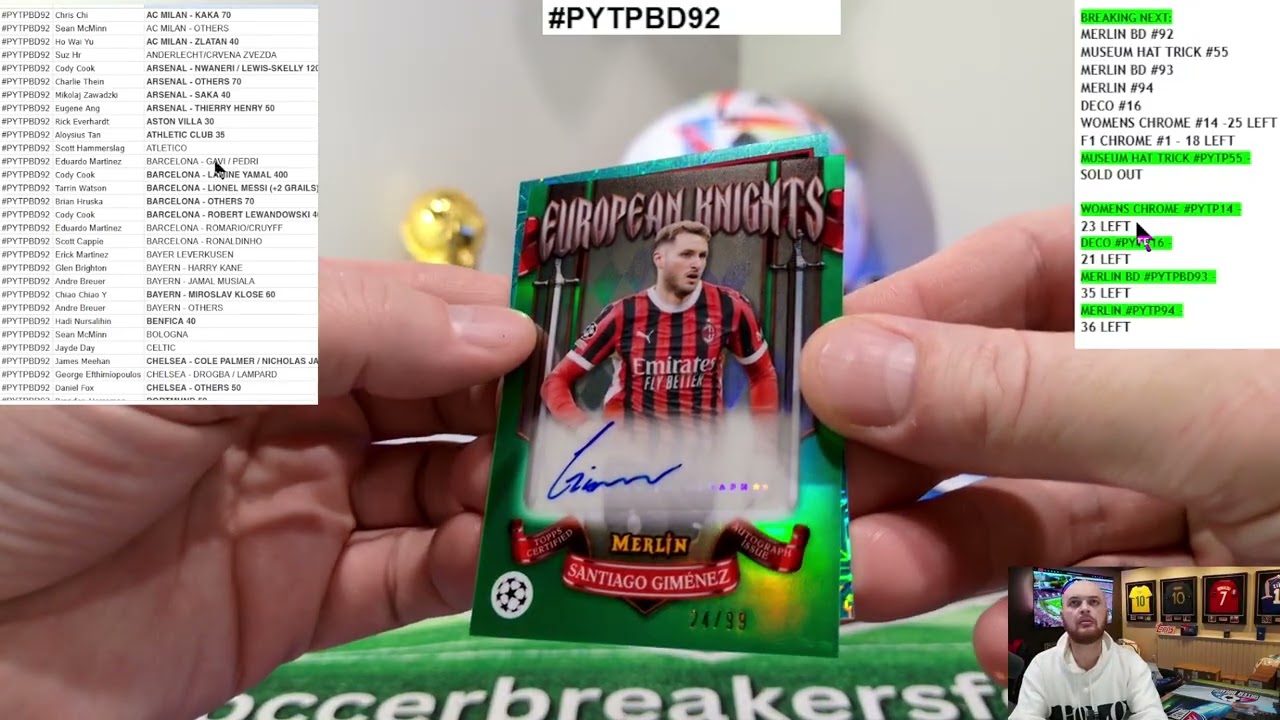 2024-25 Topps UEFA Chrome MERLIN Club Competitions Soccer BREAKERS DELIGHT PYTP Case Break #PYTPBD92