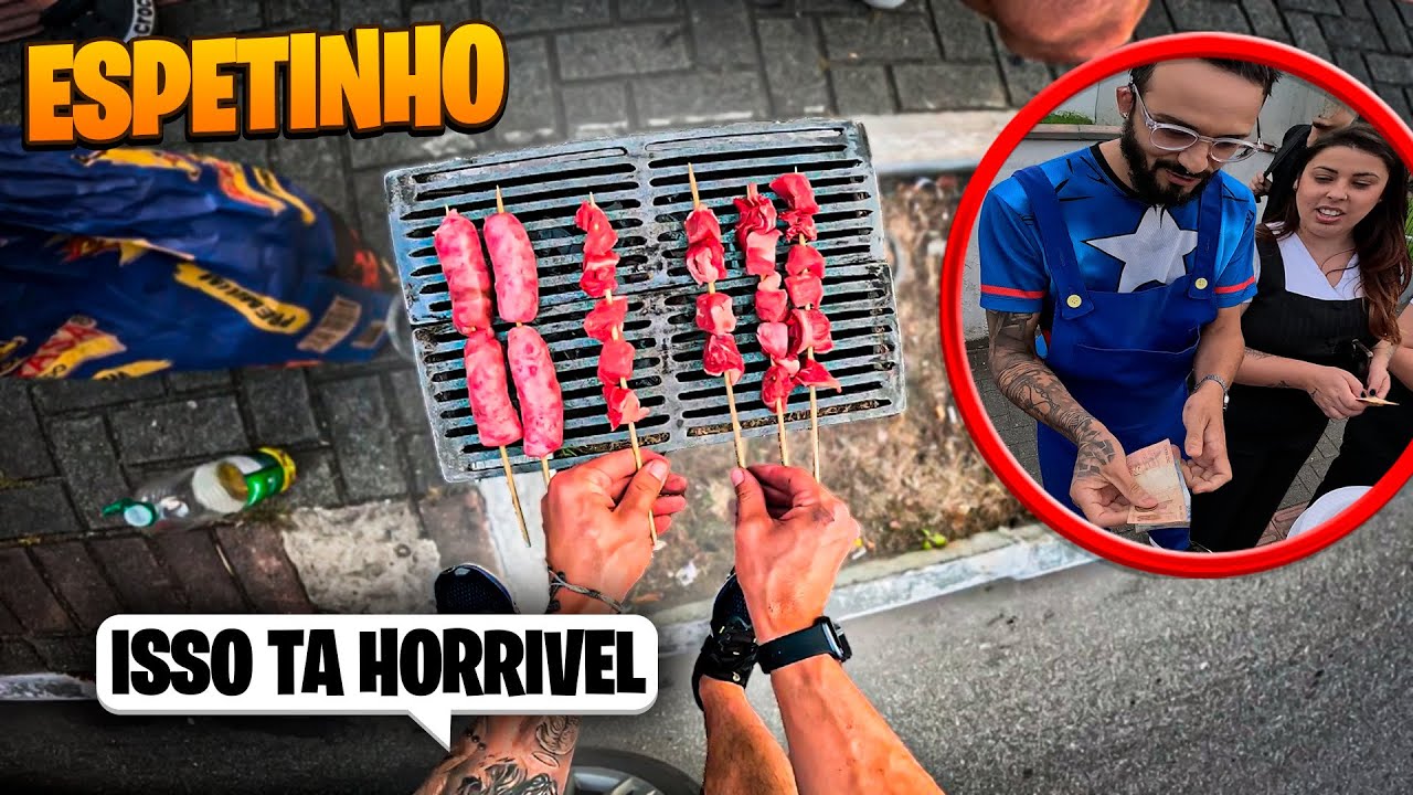 ESSE É MEU NOVO EMPREGO… VENDEDOR DE ESPETINHO!