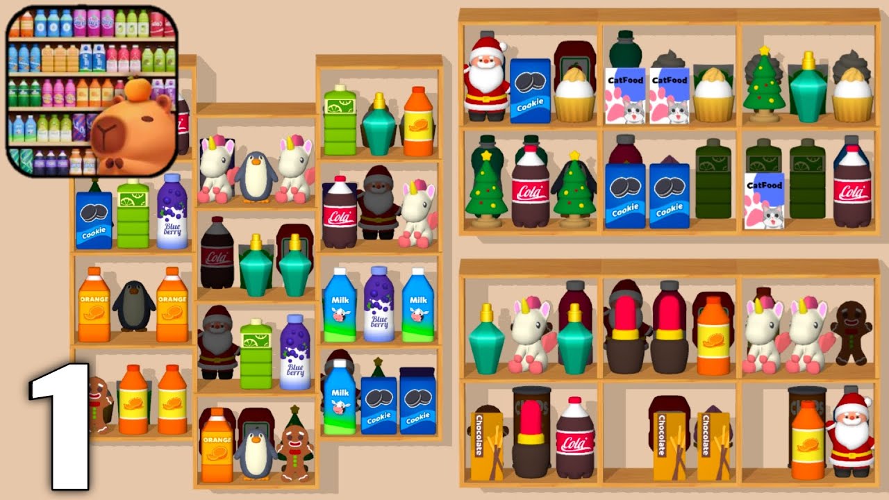 Goods Puzzle: 3D Sorting Games - Gameplay Walkthrough Part 1 All Levels 1-8 (Android & iOS)