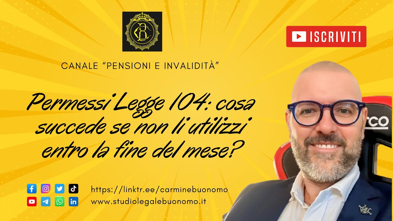 Permessi Legge 104: cosa succede se non li utilizzi entro la fine del mese?