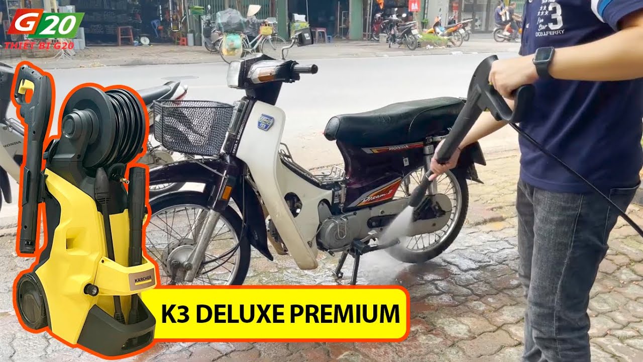 Dùng thử máy rửa xe Karcher K3 Deluxe Premium - Động cơ từ, công suất mạnh