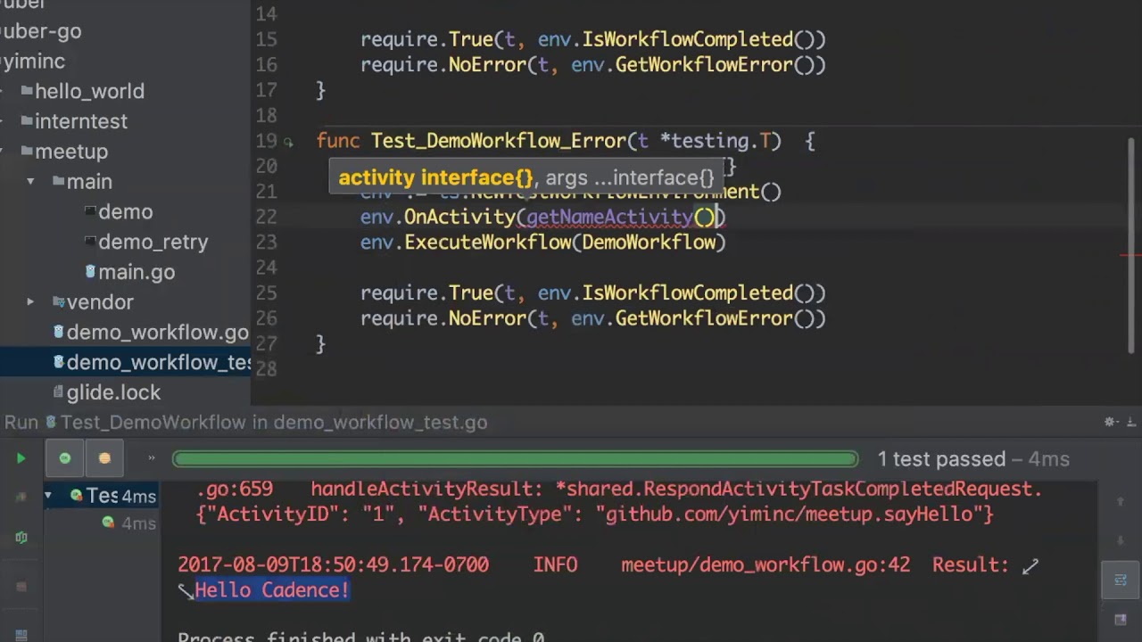 Cadence Meetup: Writing a Cadence Workflow