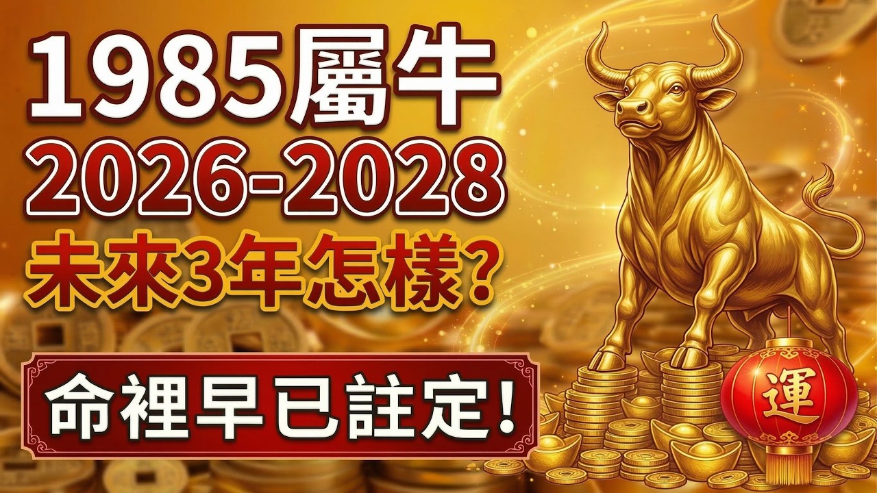 1985年屬牛人，海中金命，今年41歲，接下來3年怎麼樣？命裡早已註定！#1985年屬牛 #生肖牛2026運勢 #海中金命 #2026屬牛運勢 #財運 #居家風水 #轉運 #1985年生肖牛 #事業