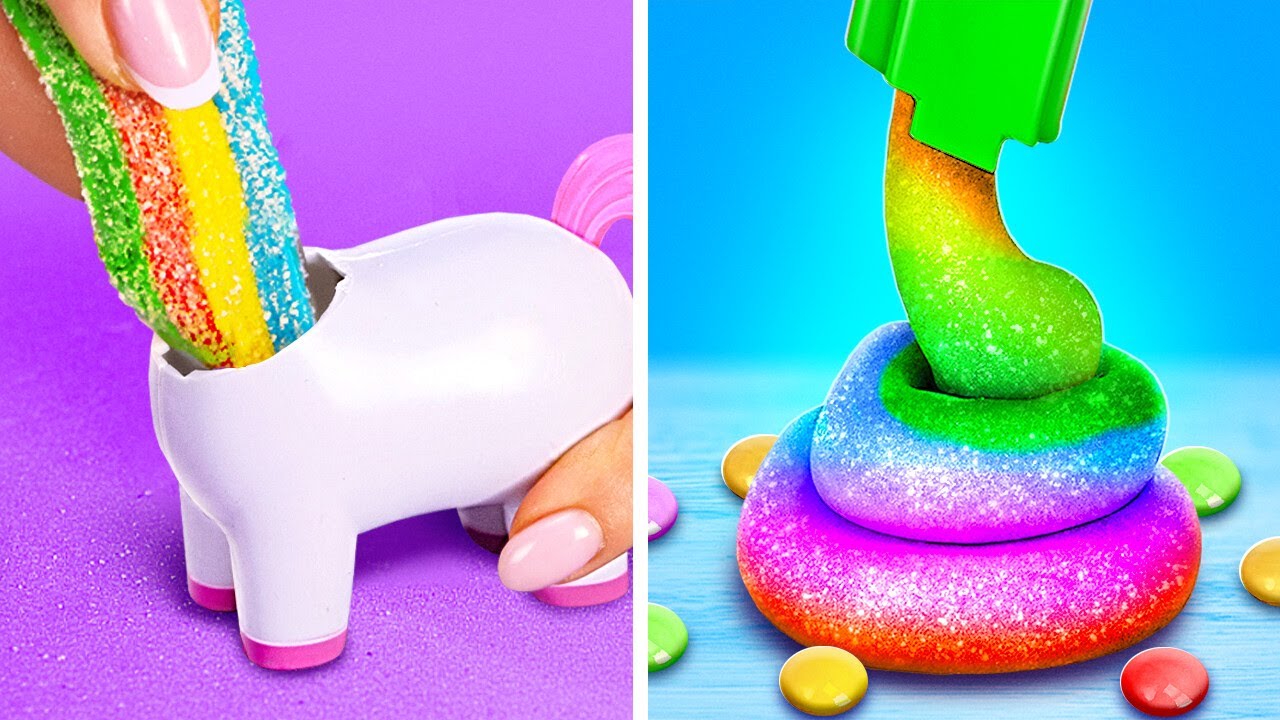 Wow! Regenbogen Einhorn Süßigkeiten 🌈😋 Spaßige Gadgets und DIY Fidgets