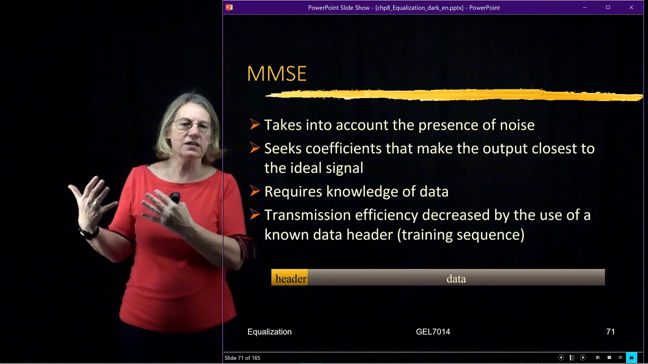 GEL7114 - Module 4.6 -  Minimum mean squared error (MMSE) equalizer