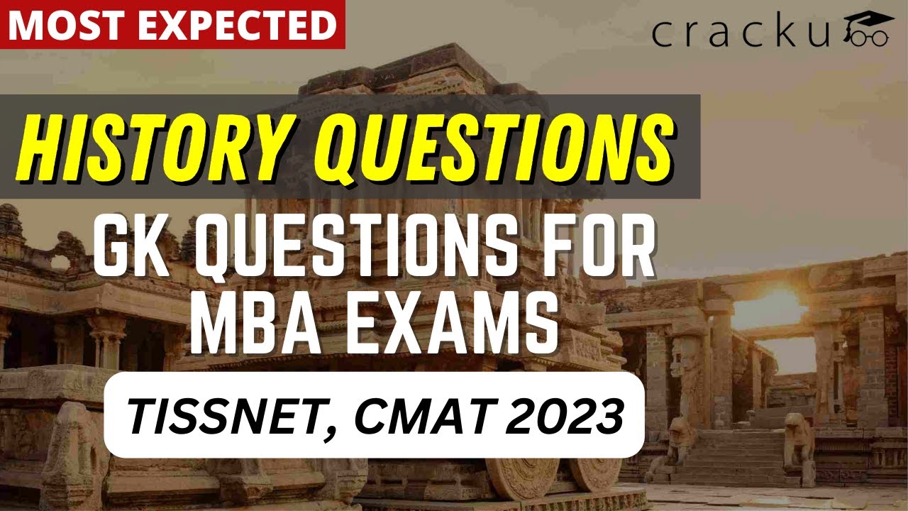 Most Expected GK History Questions | General Knowledge For MBA Exams 2023 | TISSNET & CMAT
