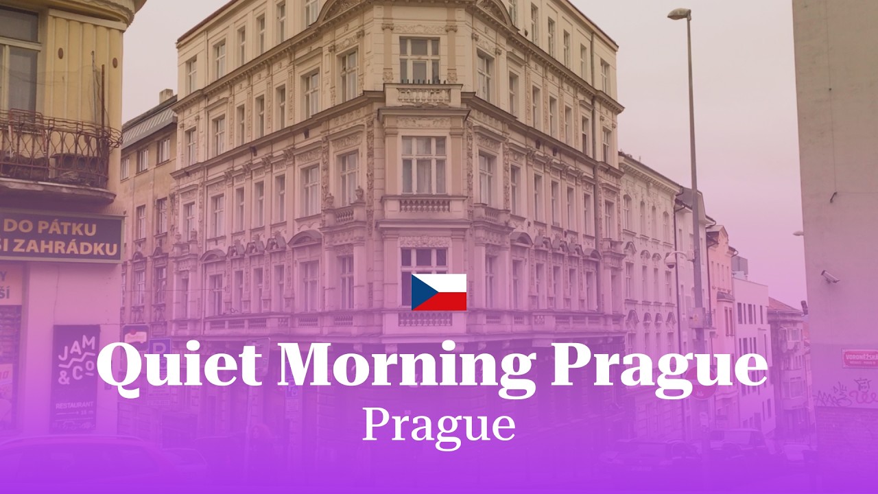 Quiet Morning Prague Walk 🇨🇿 Krymská & Charkovská Streets | Real Winter Day POV 4K (No Talking)