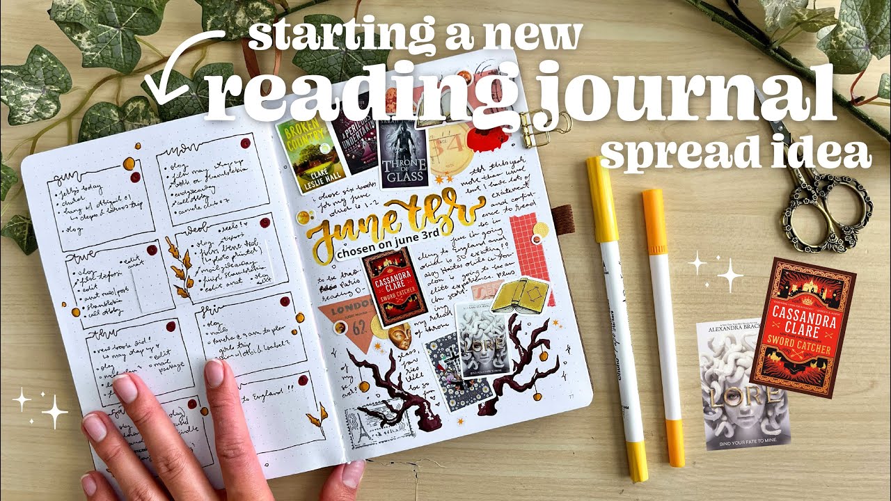 READING JOURNAL with me 🌹 reading bullet journal spread ideas for beginners ft. Liene