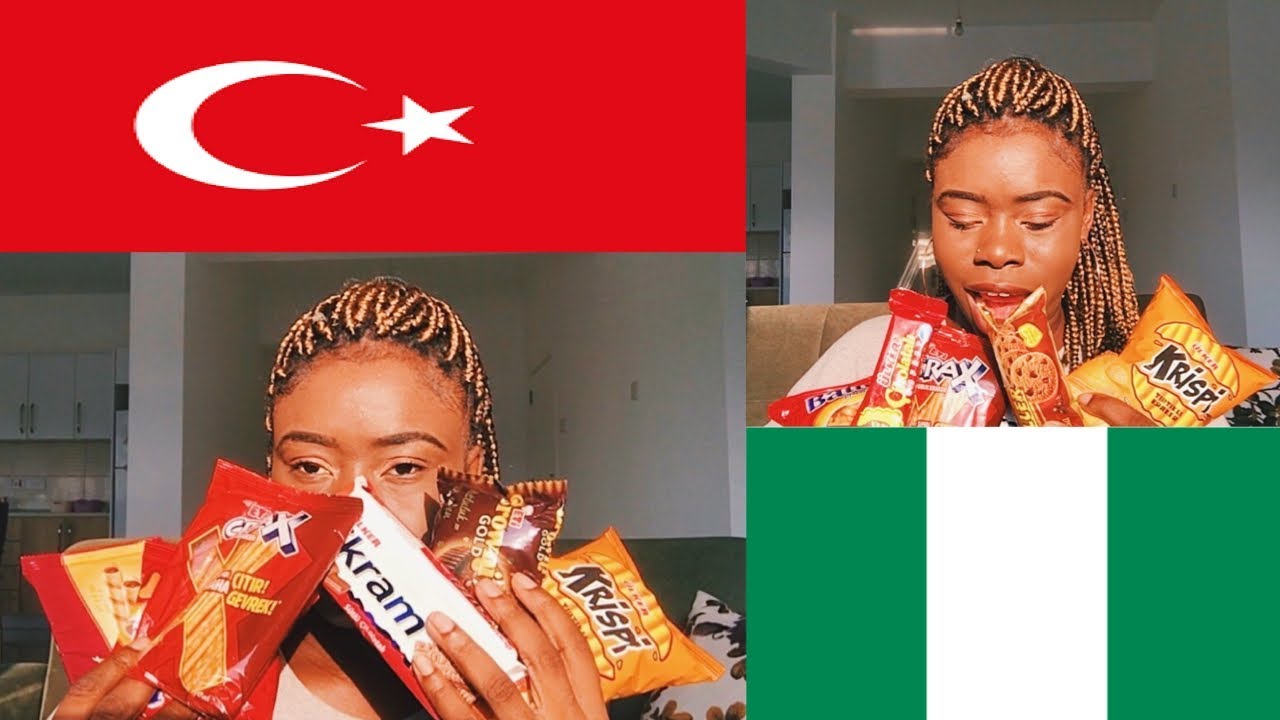 Nigerian girl tries Turkish snacks for the first time||Oghenekaro