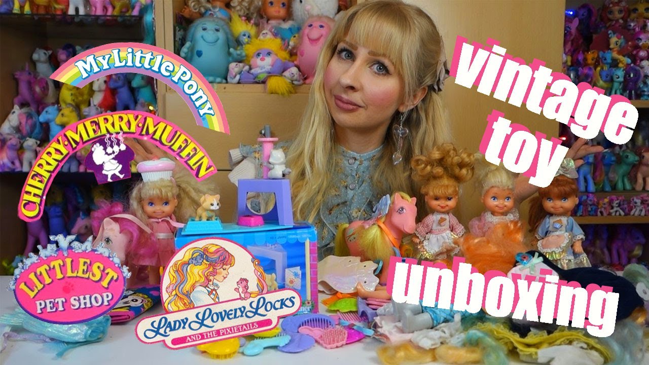 Vintage girls toys haul  G1 My little Pony, Cherry Merry Muffin, Lady Lovelylocks, Littlest Pet Shop