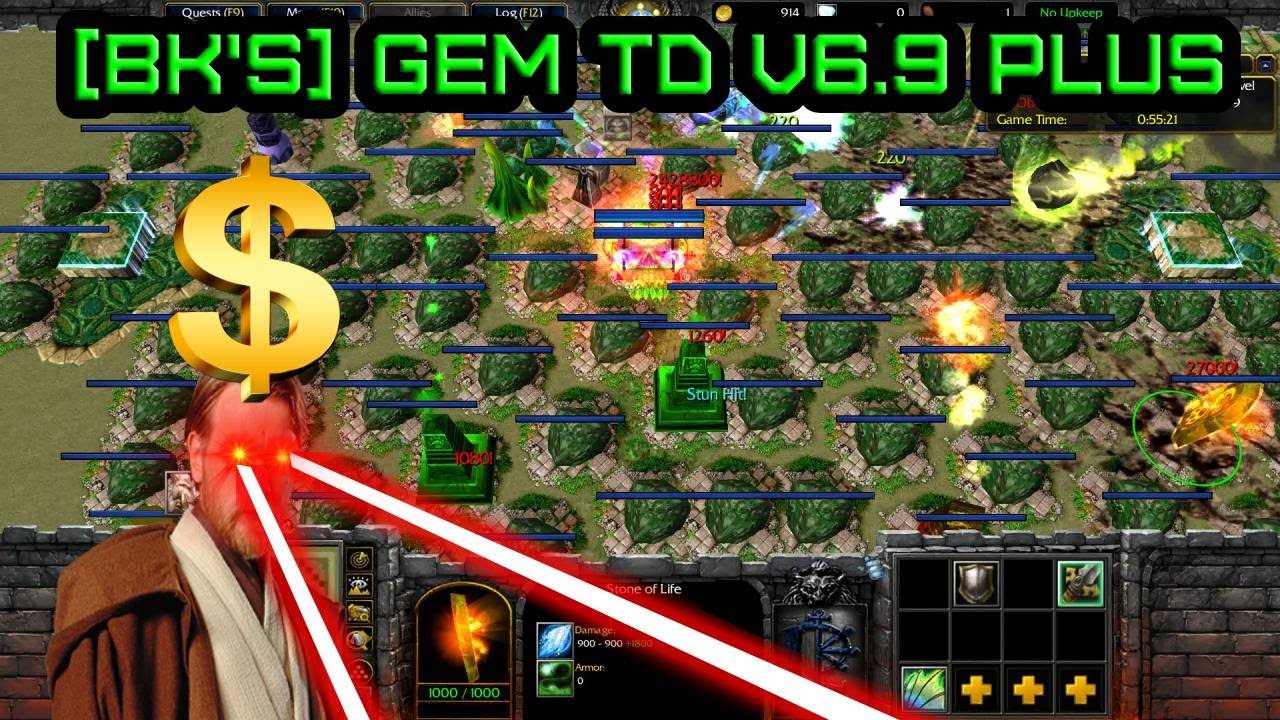 Warcraft 3 | [BK's] Gem TD v6.9 Plus | Extreme Difficulty