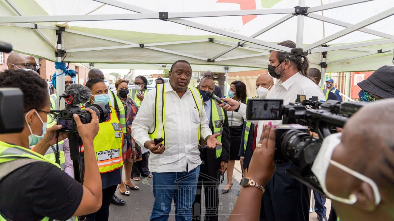 PRESIDENT UHURU TOURS THE MASSIVE TRANSNET ENGINEERING COMPANY IN PRETORIA, SOUTH AFRICA!!