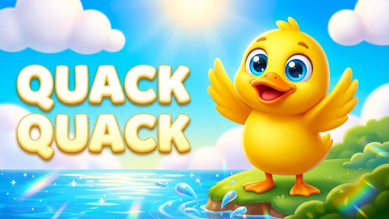 Quack Quack Duck Song 🦆 | Magical Kids Nursery Rhyme with Fishes & Frogs | Fun & Colorful