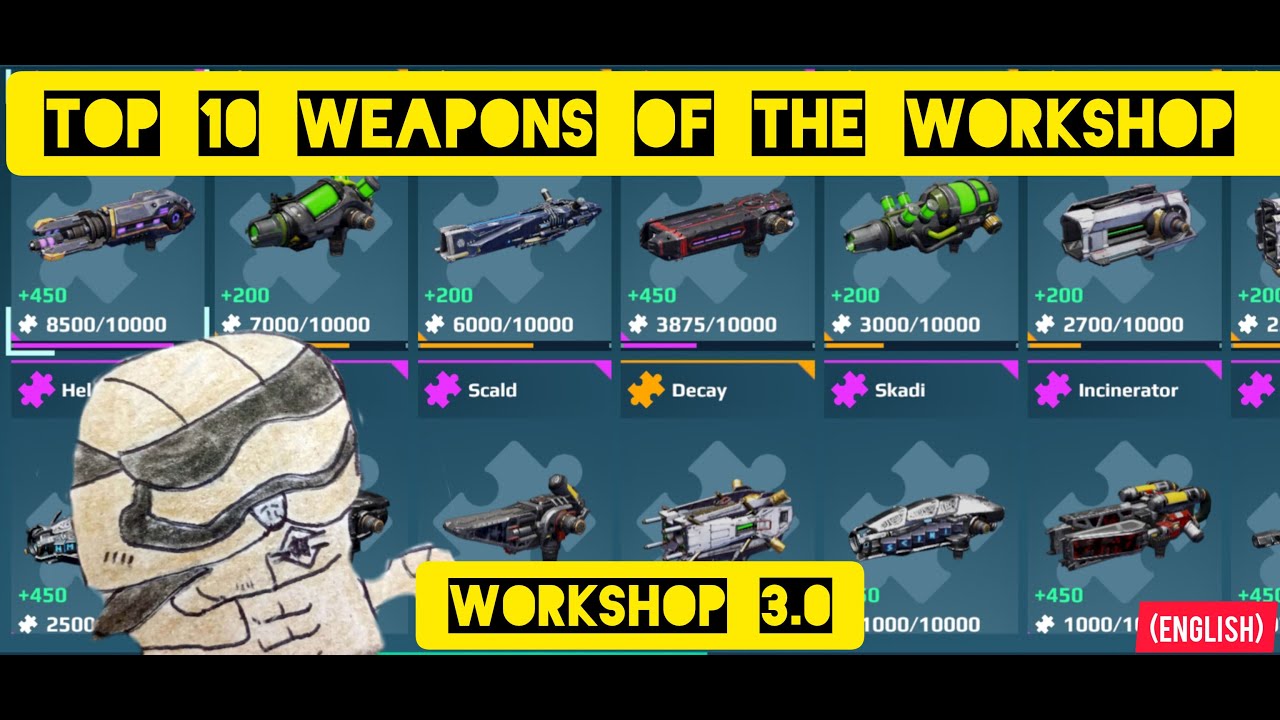 Top 10 Free Workshop Weapons 3.0 - War Robots