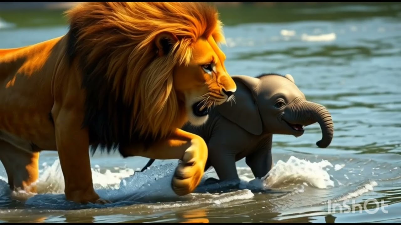 #शेर 🦁और हाथी 🐘के बच्चे की सुंदर कहानी