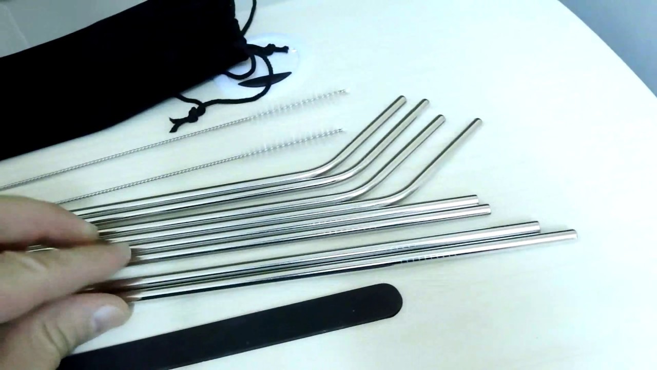 Splink Stainless Steel Straws Metal Drinking Straws full look
