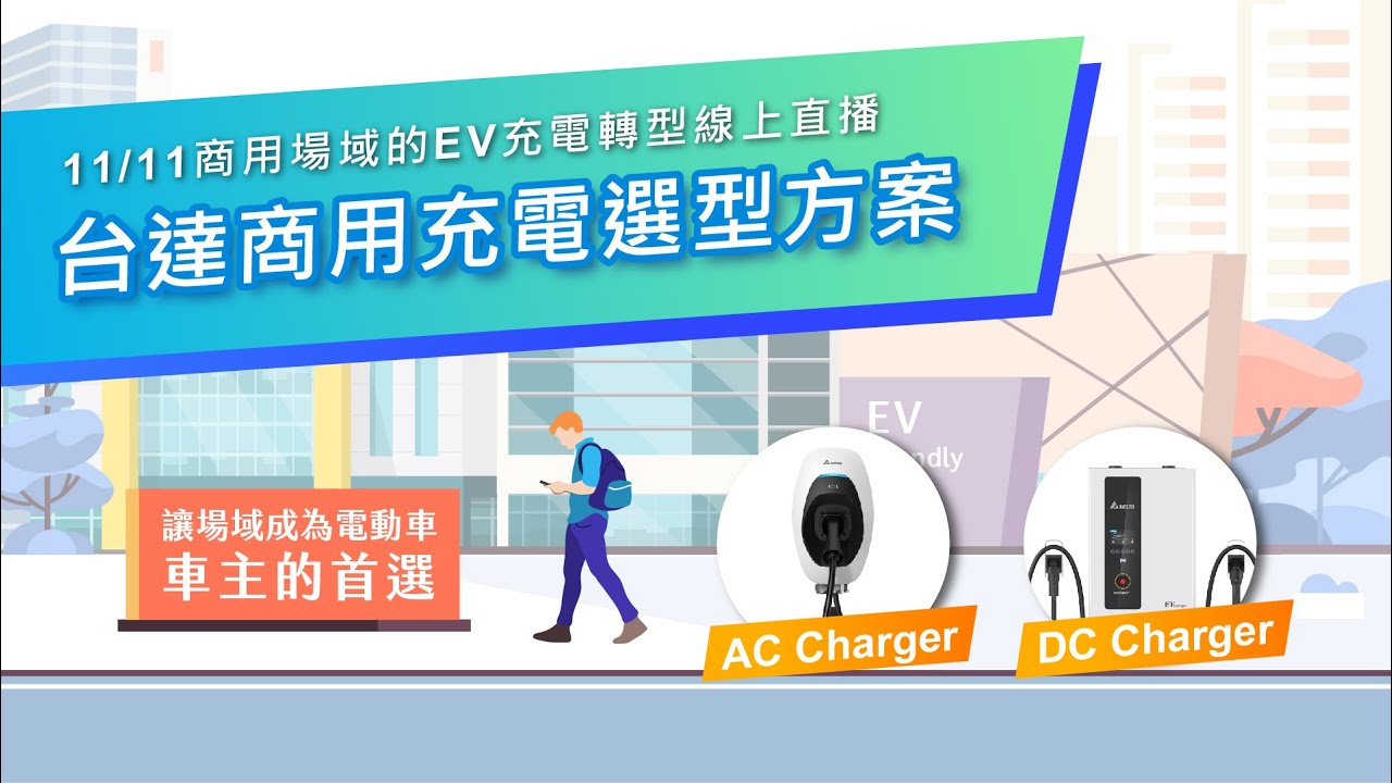 台達EV充電轉型｜商用充電選型方案 | 線上研討會