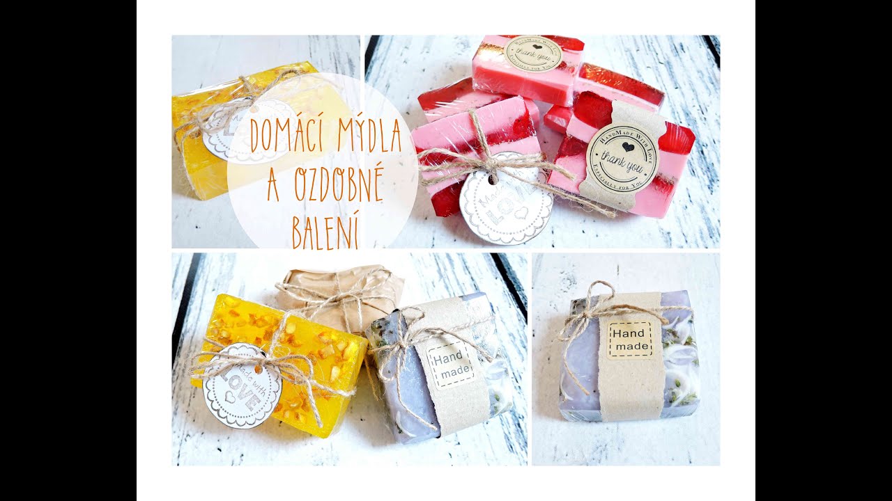 Výroba domácího mýdla a ozdobné balení/ diy homemade soap, wrapping soap