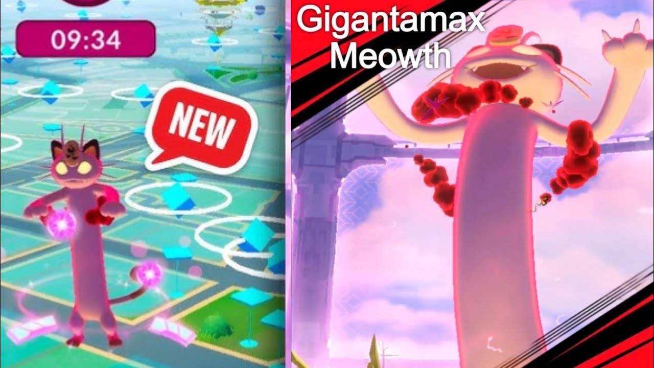 😱 MEW GYGANTAMAX MEOWTH BATTLE IN POKEMON GO I GOT G-MAX MEOWTH POKEMON GO 