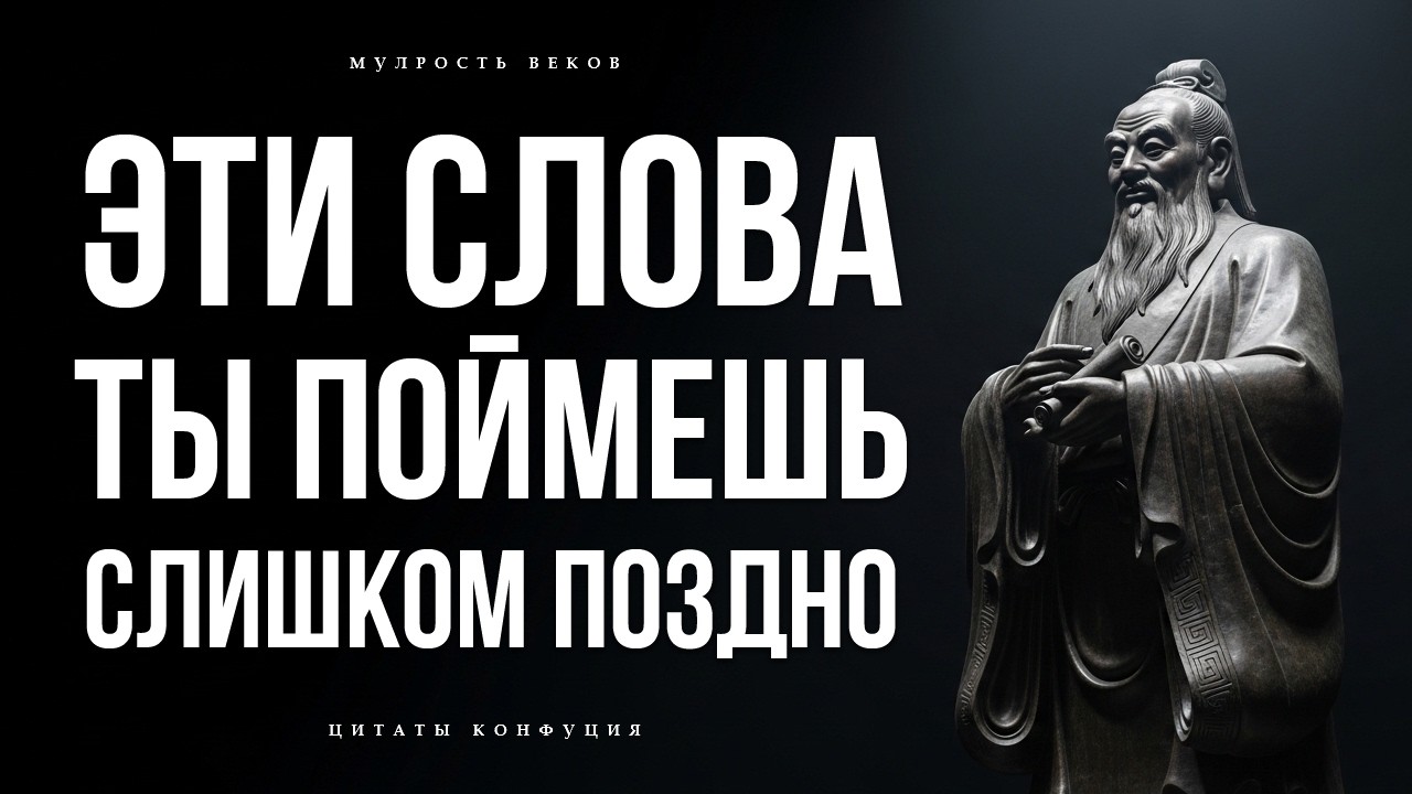 99% людей НЕ ЗНАЮТ об этом! Глубокие цитаты Конфуция наполненные мудростью