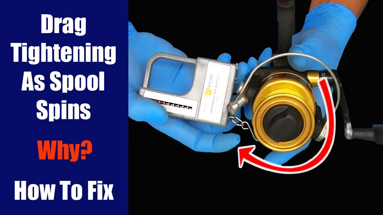 Spinning reel drag TIGHTENING as spool turns - How to fix - Fishing Reel Repair