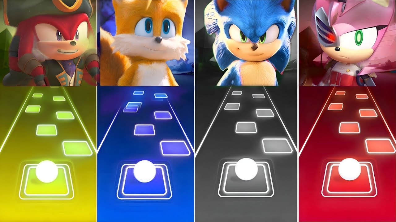 KNUCKLES 🔴 TAILS 🔴 SONIC THE HEDGEHOG 🔴 AMY ROSE - Tiles Hop EDM Rush