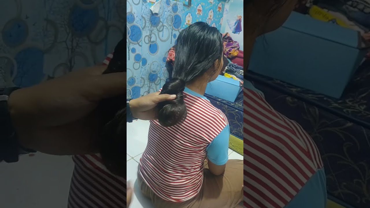 Mba Lena di suruh potong rambut pendek oleh suaminya