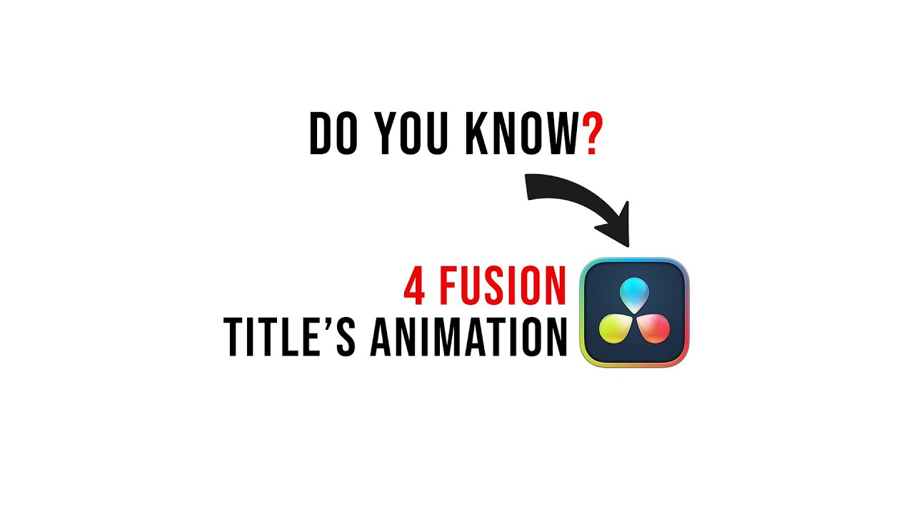 These 4 Fusion Text Animations Will Instantly Improve Your Videos | DaVinci Resolve