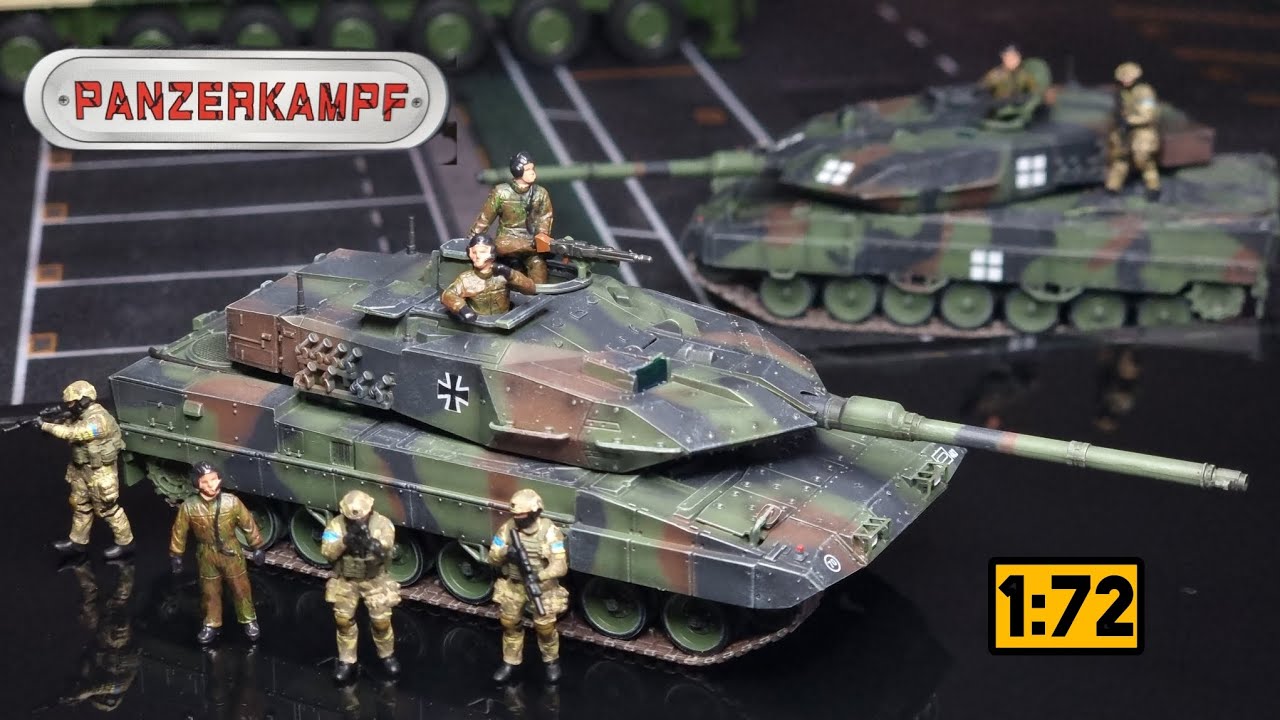 Panzerkampf Leopard 2a6 и L2a6ex 1/72. Распаковка и обзор. Литые модели!