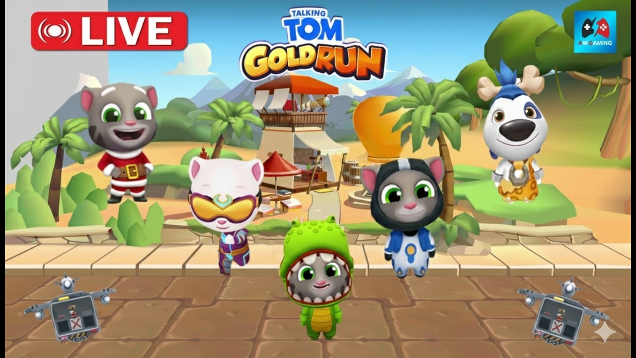 Talking Tom Gold Run Gameplay Day Live  80 Gameplay | 4K AM Gaming Live Stream