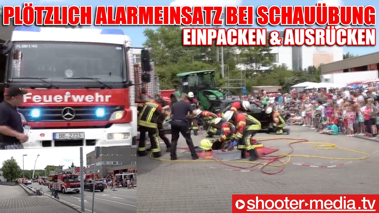 🚨🚨  ALARM bei FEUERWEHRFEST & VORFÜHRUNG - FEUERWEHR BÖBLINGEN  🚨🚨 | 🚒 WLF Werkfeuerwehr Mercedes 🚒