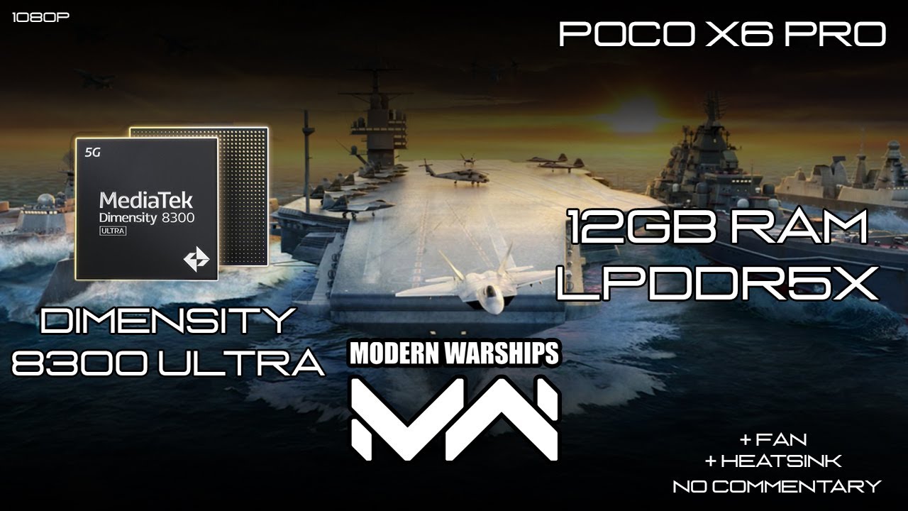 POCO X6 Pro Modern Warships Gaming Test 60FPS with Fan and Cooler MAX Settings