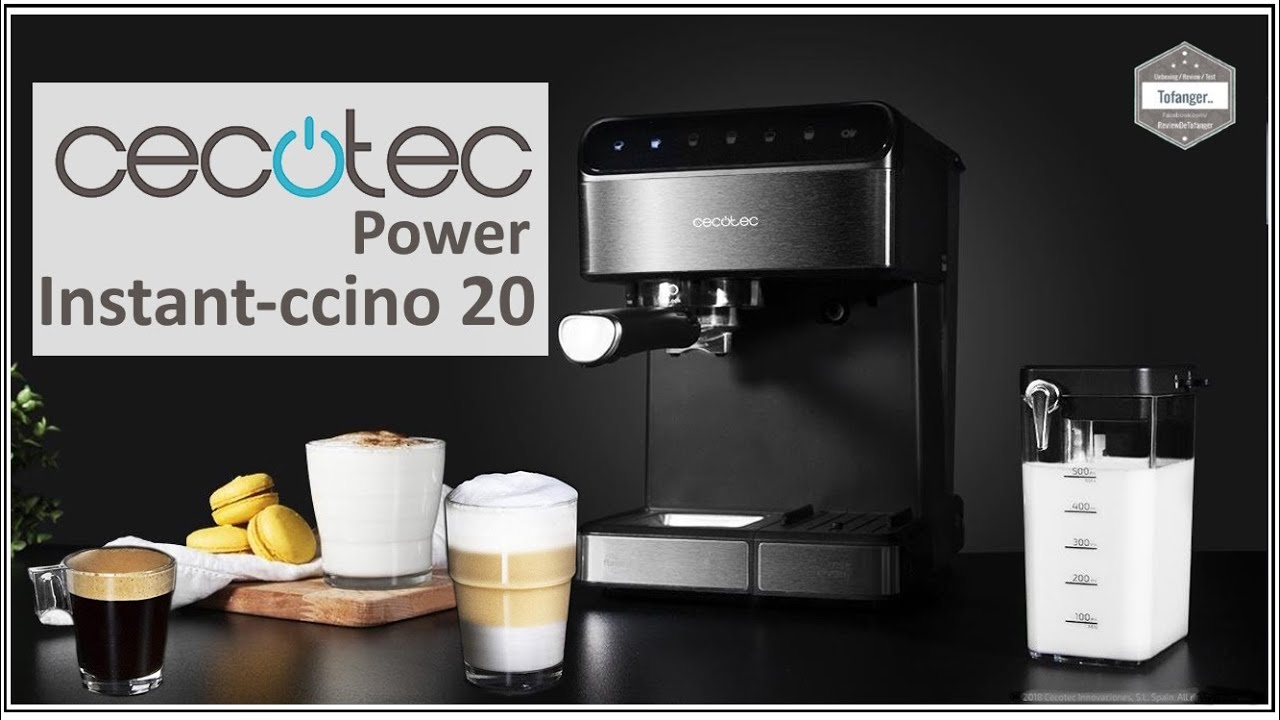 Cecotec Cumbia Power Instant-ccino 20 - Полуавтоматическая кофемашина с давлением 20 бар