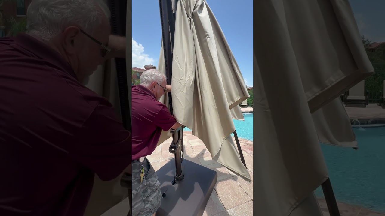 How to properly open the cantilever umbrella