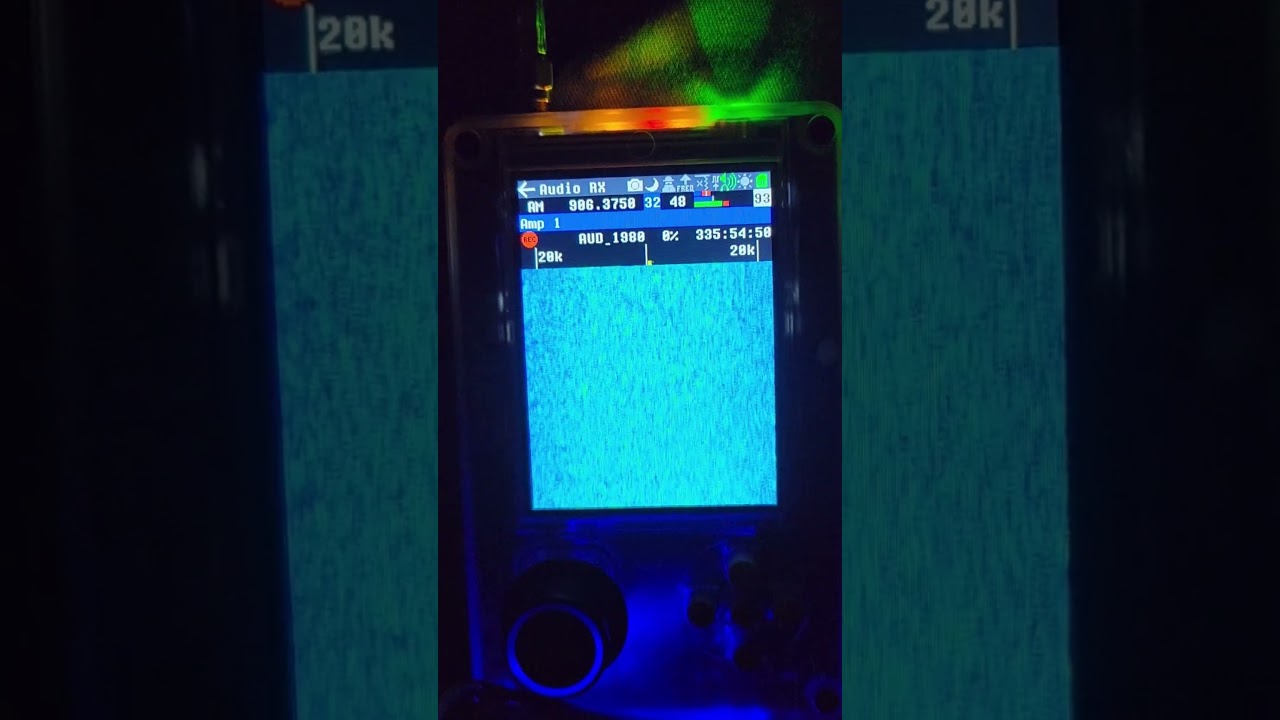 Meshtastic antenna testing. Turned in to listening to the transmissions with my HackRF/Portapack