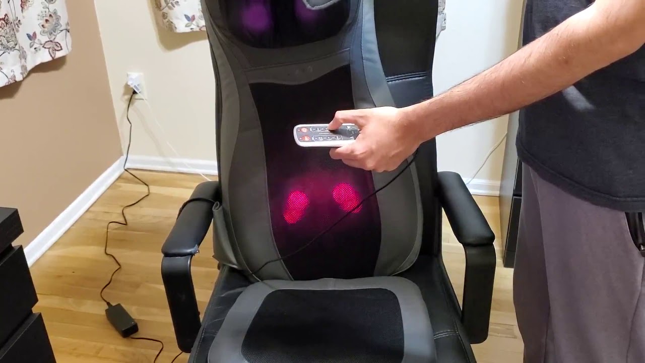 Naipo Back and Neck Massager Shiatsu Massage Chair Vibration for Full Body at Office, Home, Car