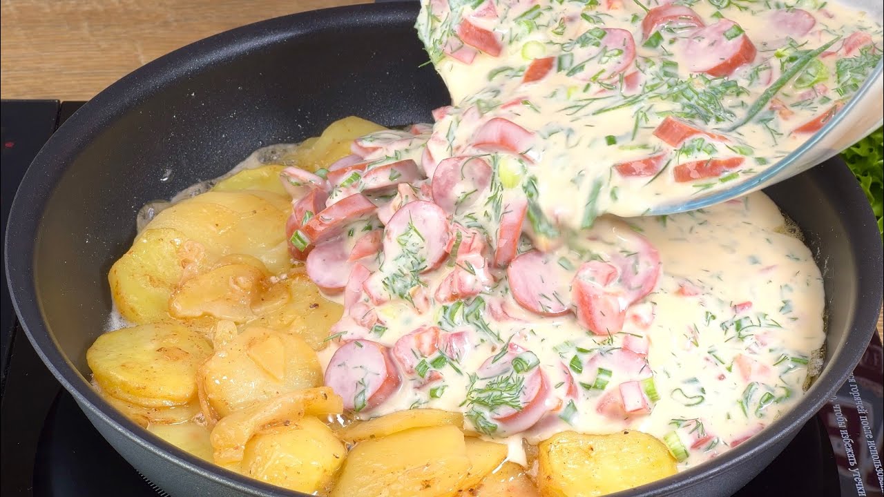 Wenn keine Zeit zum Kochen bleibt! Schnelles Abendessen aus Kartoffeln in der Pfanne!