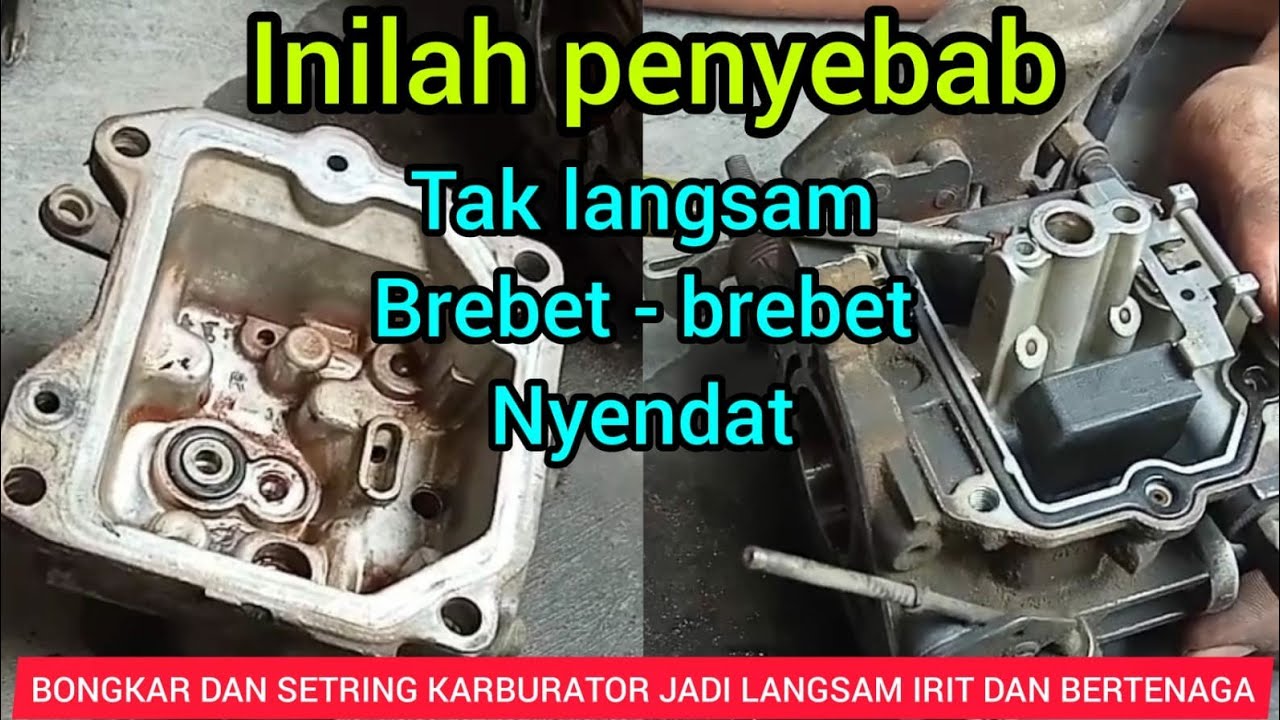 mengatasi brebet,nyendat,dan taklangsam.bongkar karburator carry extra 10