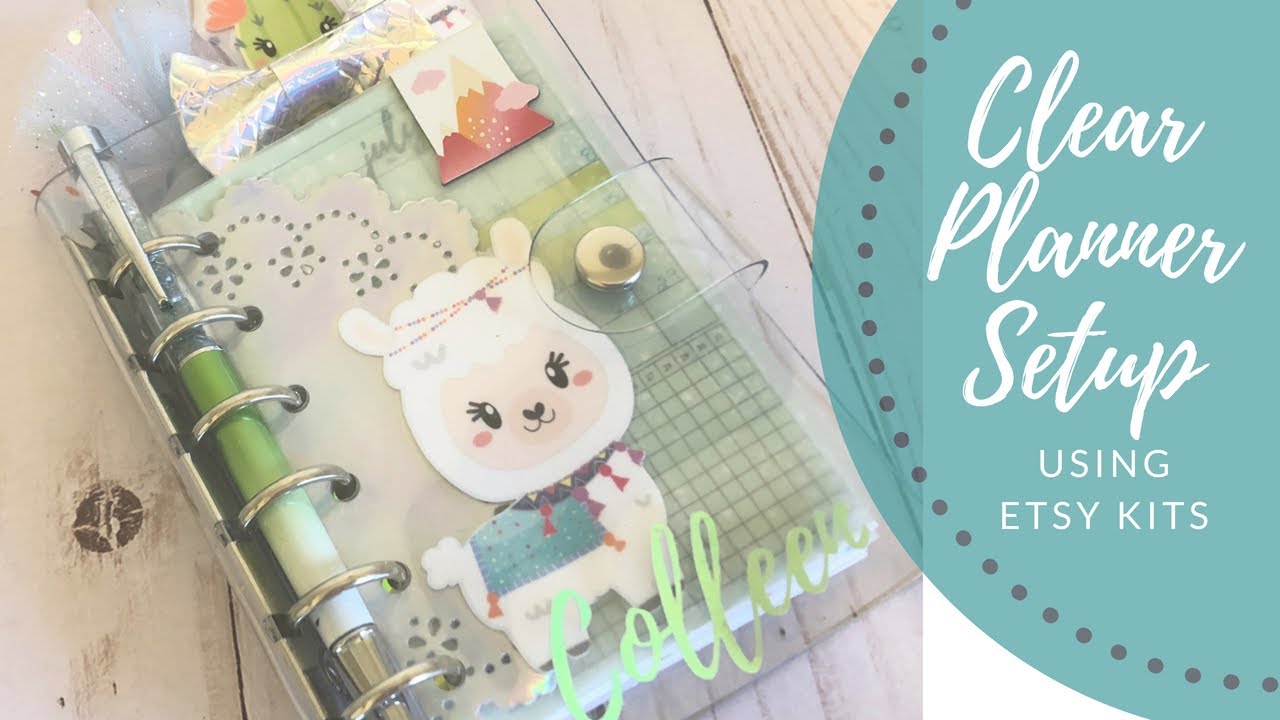 Clear Pocket Planner Setup using Etsy Digital Kits