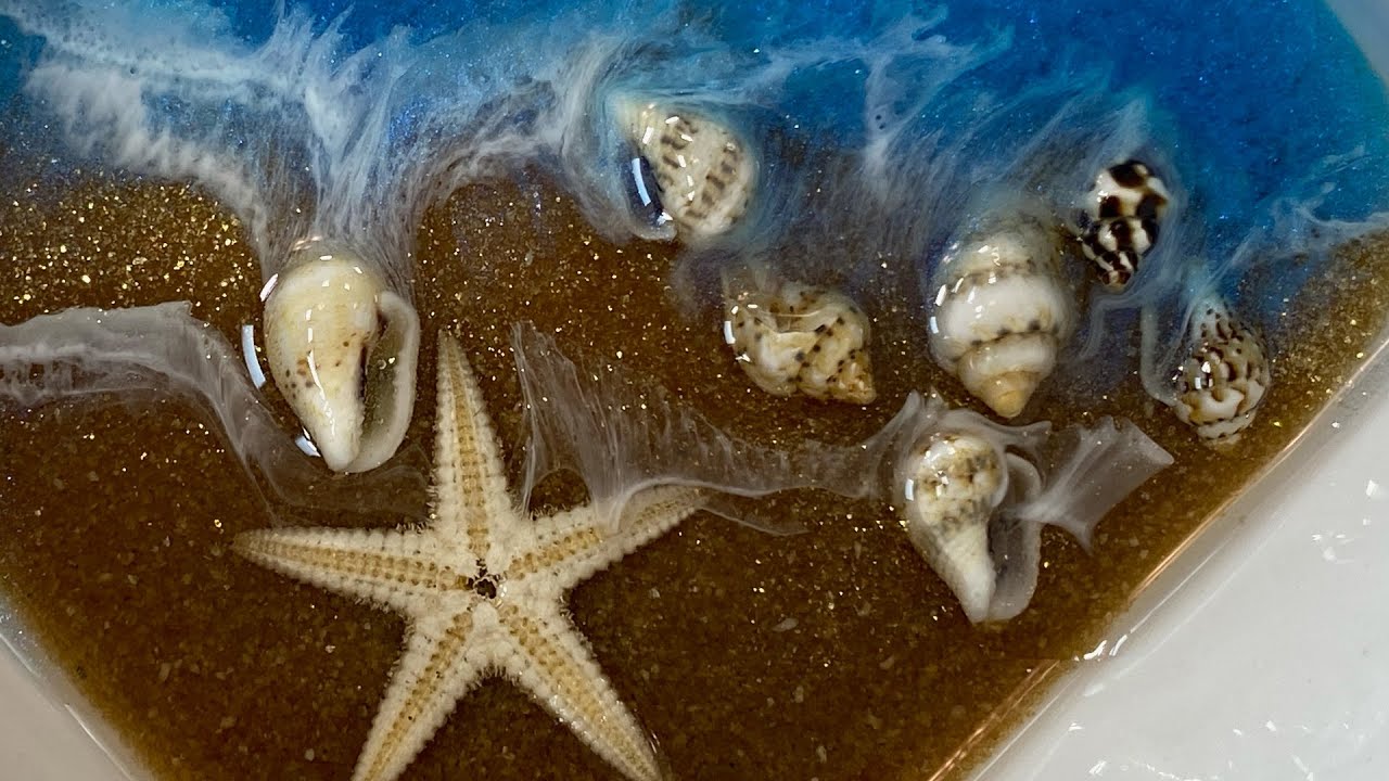 Resin Beach Scene with Sand and Shells | Making Ring Bowls | 495
