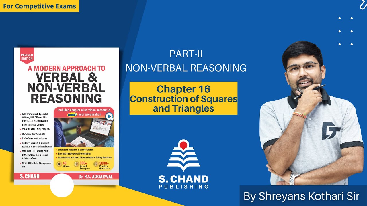 Construction of Squares and Triangles | Part-II: Non-Verbal Reasoning | Chapter-16 | S Chand Academy