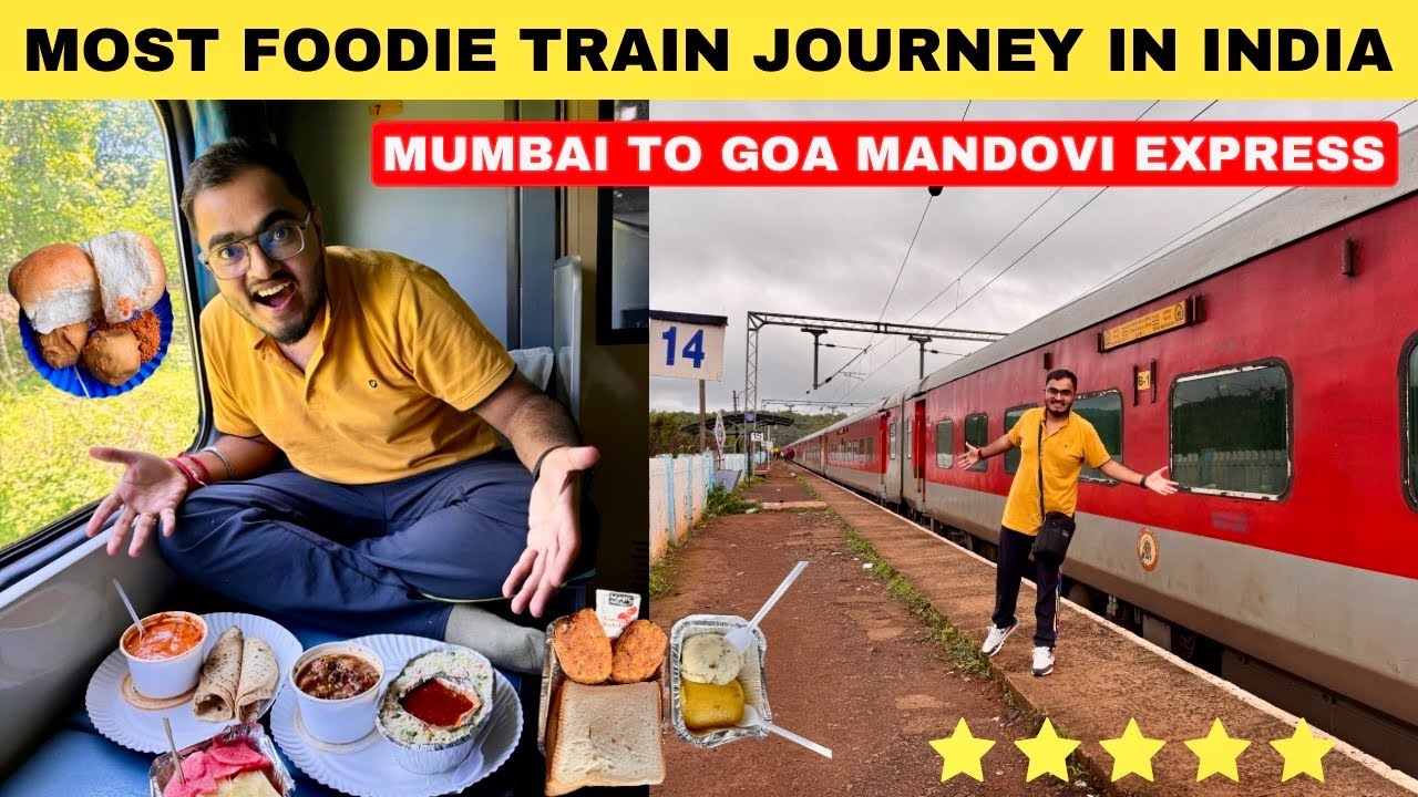 Самое гастрономическое путешествие на поезде из Мумбаи в Гоа: Mandovi Express || Food King of Ind...