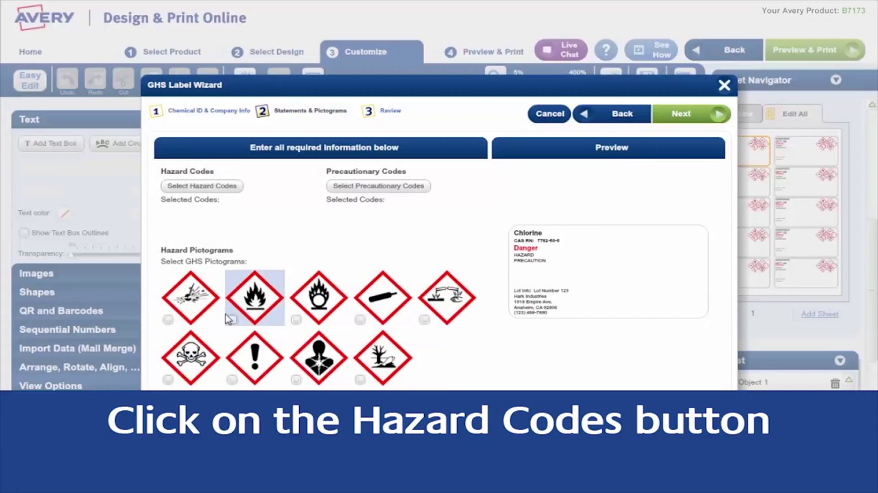 Avery GHS Labels Software